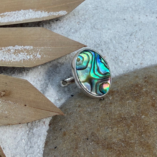 Abalone | Paua Shell Ring - Size 8
