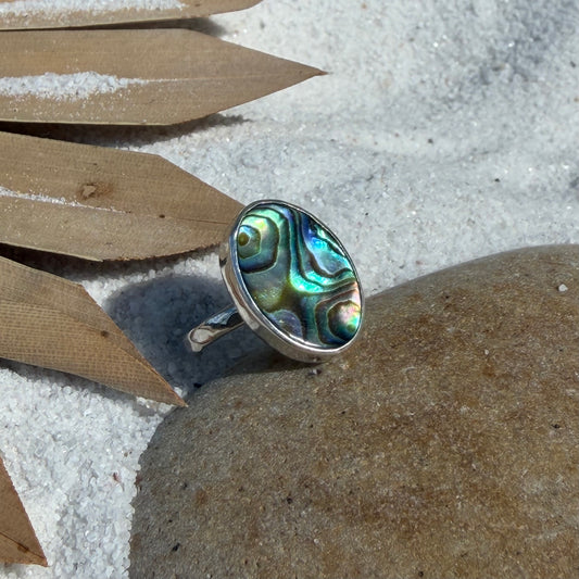 Abalone | Paua Shell Ring - Size 8