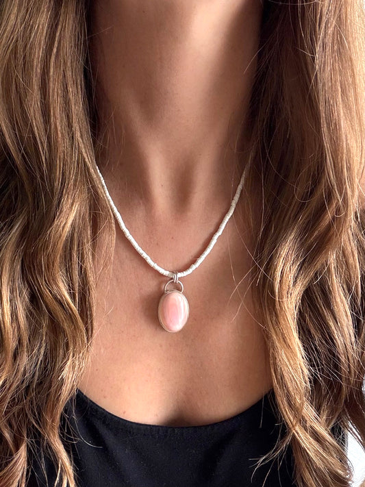 Bahamian Pink Conch Shell Necklace