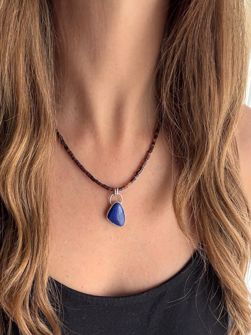 Lapis Shell Necklace