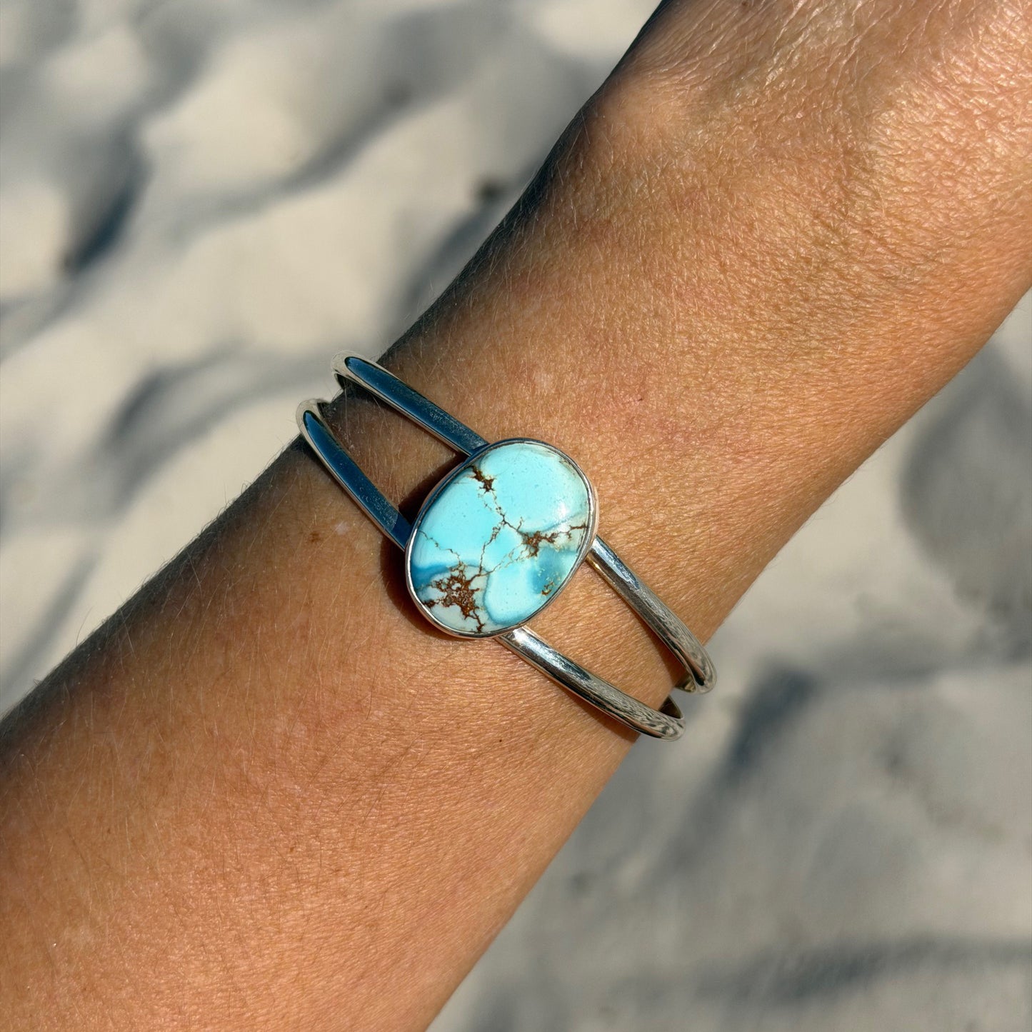 Lavender Turquoise double banded cuff