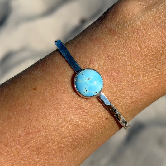 Round Lavender Turquoise Cuff