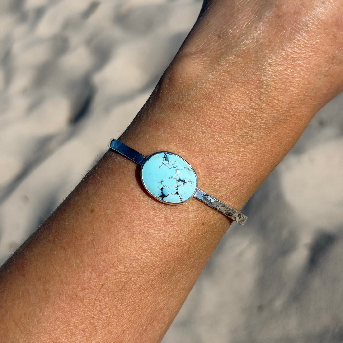 Oval Lavender Turquoise Cuff