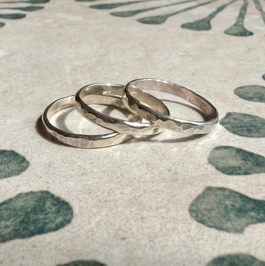 Sun Sparkle Stack | Sterling Silver