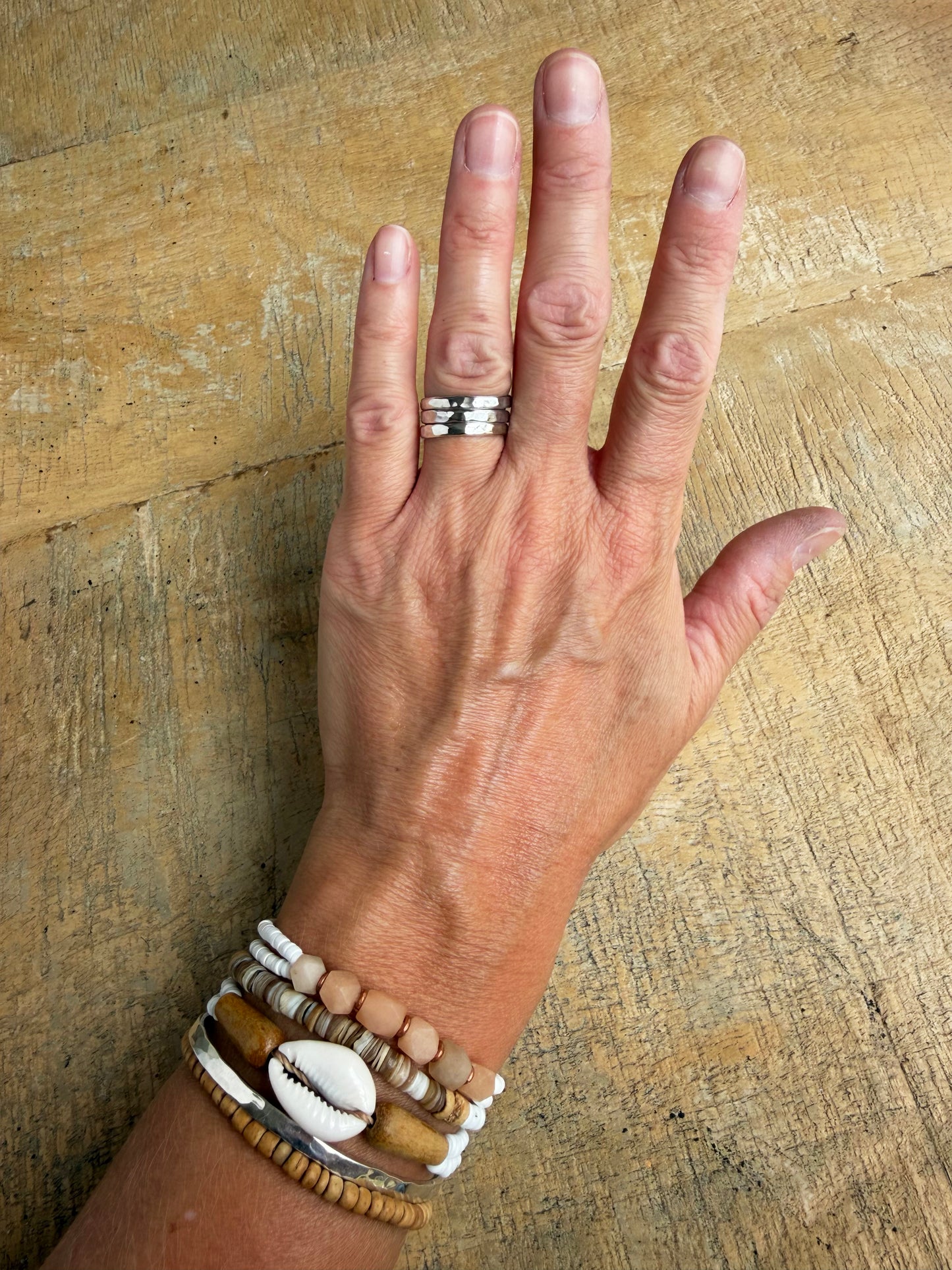 Sun Sparkle Stack | Sterling Silver